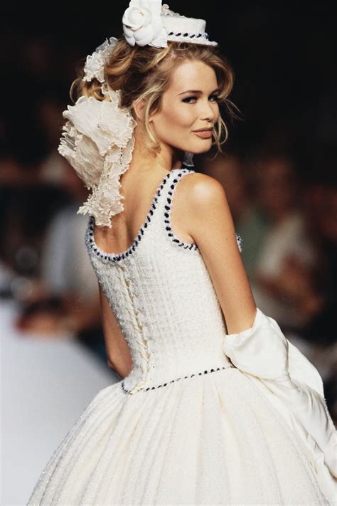 chanel claudia schiffer dress|claudia schiffer fashion.